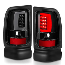 ANZO 1994-2001 Dodge Ram LED Tail Light Assembly with Clear Lens and Black Housing