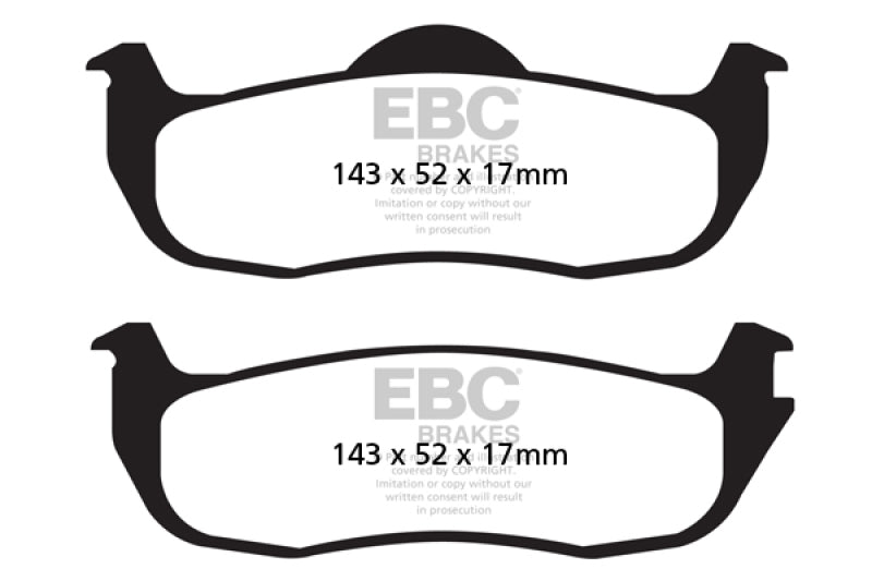 EBC Yellowstuff Rear Brake Pads for Nissan Titan 2007-2014 * High-Performance Street and Track Use