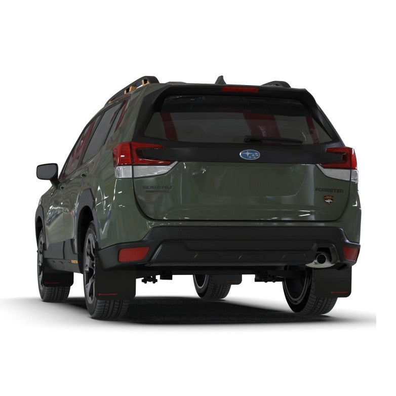 Rally Armor 22-24 Subaru Forester & Wilderness Black UR Mud Flap with Wild Orange Logo