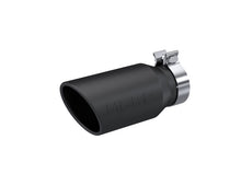 Load image into Gallery viewer, MBRP Universal Exhaust Tip 4.5 inch Outer Diameter, Black Coated, Angled Cut Rolled End - Part Number mbrpT5196BLK