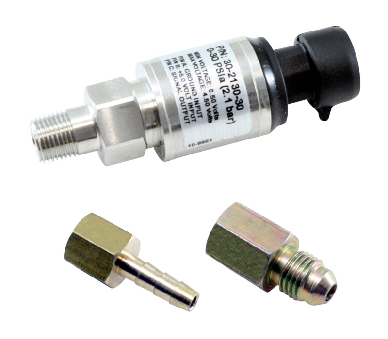 AEM 2 Bar MAP and 30 PSIA Stainless Steel Pressure Sensor Kit with 1/8-Inch NPT Fittings