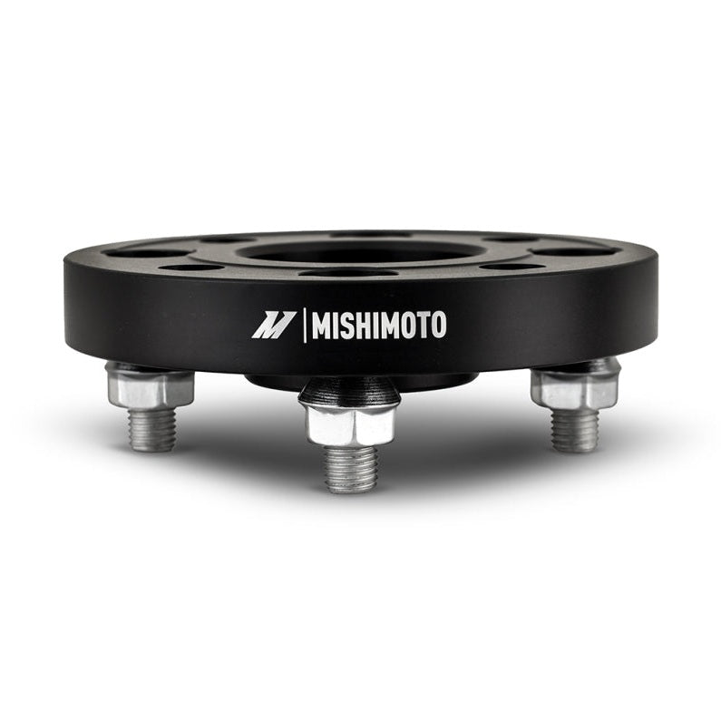 Mishimoto 4x100 Wheel Spacers for Honda Civic and Prelude – 15mm Thickness, Black Anodized, M12x1.5 Studs