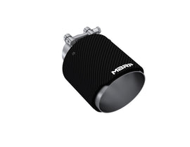 MBRP Universal Carbon Fiber Exhaust Tip 2.5-inch Inlet, 4.5-inch Outlet, 6.5-inch Length - Stylish Dual Wall Design