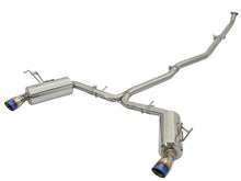 Load image into Gallery viewer, aFe POWER Takeda Dual Cat-Back Exhaust System for Honda Civic Sedan 2016-2018 with Blue Flame Tips