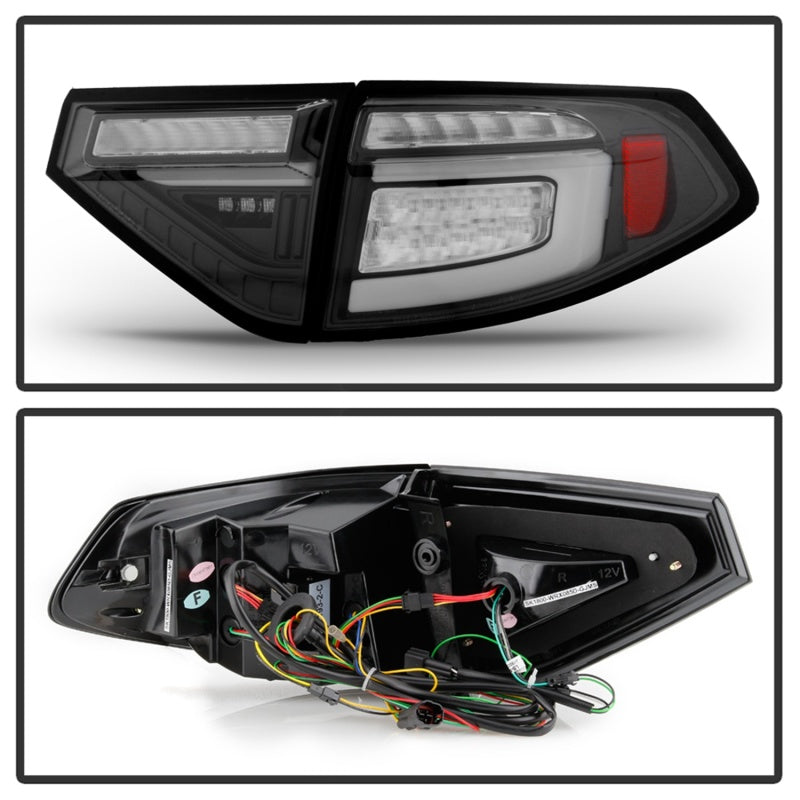 Spyder 08-14 Subaru Impreza WRX Hatchback LED Tail Lights with Sequential Signal and Black Finish