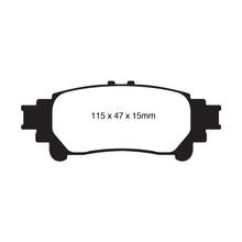 Load image into Gallery viewer, EBC Yellowstuff Rear Brake Pads for 2011-2012 Toyota Sienna | Part No. EBCDP41850R