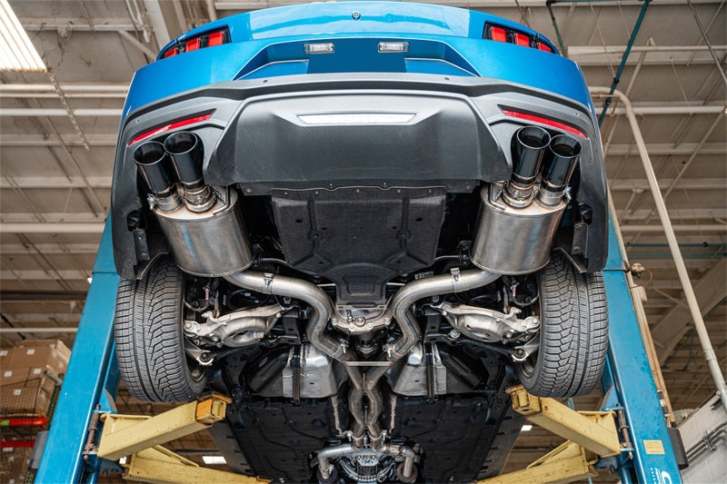 CORSA Performance 2024 Mustang GT 5.0L Cat-Back Exhaust System with Twin 4-inch Black Tips