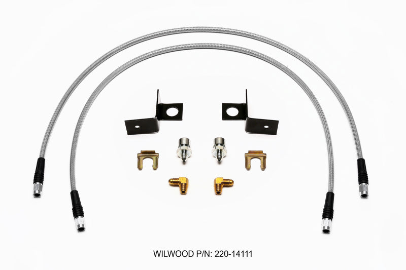Wilwood Flexline Kit, 30 Inch -3 3/8-24 IF with 1/8 NPT 90 Degree Fitting