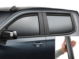 WeatherTech WET82930IMB Side Window Deflectors for 2019-2026 Chevrolet Silverado 1500 and GMC Sierra 1500 Crew Cab, Front and Rear, Matte Black