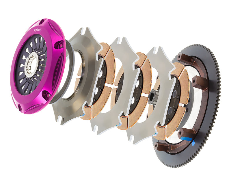 Exedy Hyper Triple Cerametallic Clutch Kit for Subaru Impreza WRX STI 2004-2014 - Rigid Disc, Pull Type, 200mm