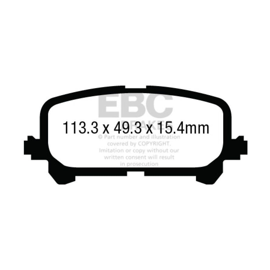 EBC Yellowstuff Rear Brake Pads for Acura MDX 2014-2017 * High-Performance Street and Track Use