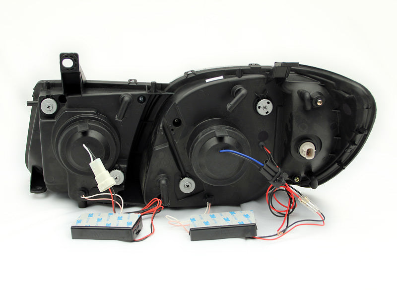 ANZO Lexus LX470 1998-2007 Projector Headlights with Halo - Black Housing, CCFL, Pair