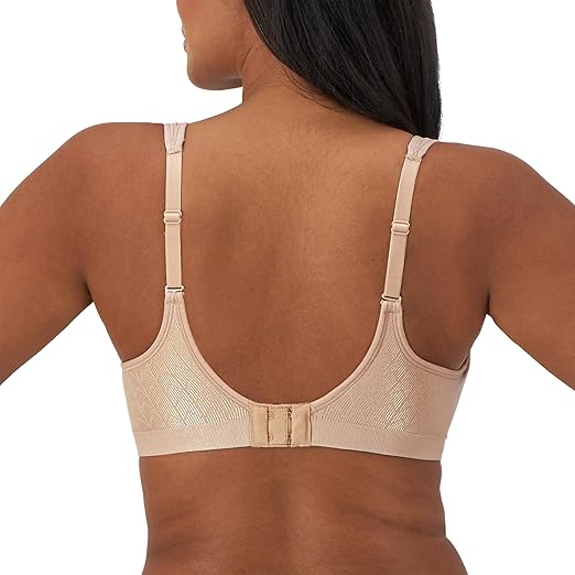 Bali Women's Comfort Revolution Wirefree Df3463 Full Coverage Bra, Almond Zag, 42B US