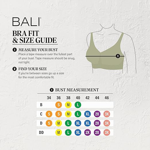 Bali Women's Comfort Revolution Wireless, ComfortFlex Fit Full-Coverage Wirefree Bra