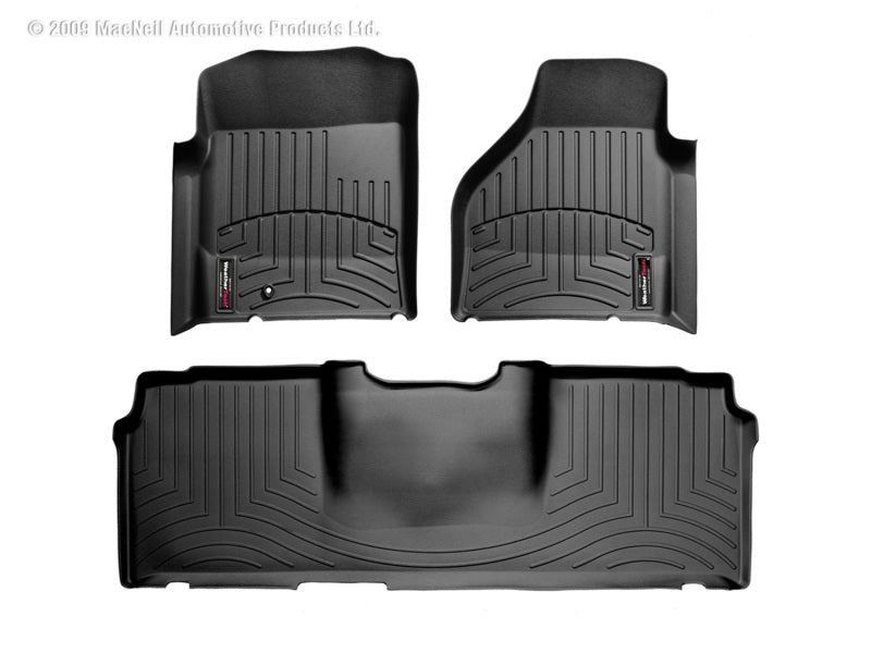 WeatherTech FloorLiner DigitalFit for Dodge Ram 1500, 2500, 3500 * Front and Rear, Black (Part #WET440041-440123)