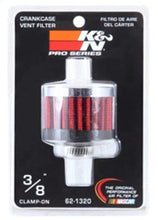 Load image into Gallery viewer, K&amp;N Engineering Clamp-On Rubber Base Crankcase Vent Filter Part #62-1320 for Classic and Racing Engines