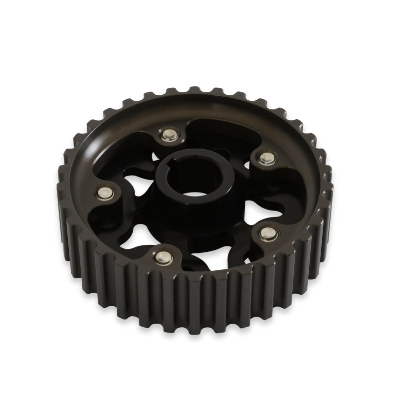 AEM Tru-Time Adjustable Camshaft Gear for Honda and Acura Engines - Black Anodized, Part Number aem23-802BK