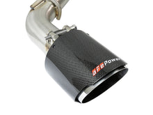 Load image into Gallery viewer, aFe Power Takeda 2.5-inch 304 Stainless Steel Cat-Back Exhaust with Carbon Fiber Tips for Infiniti Q60 2017-2021