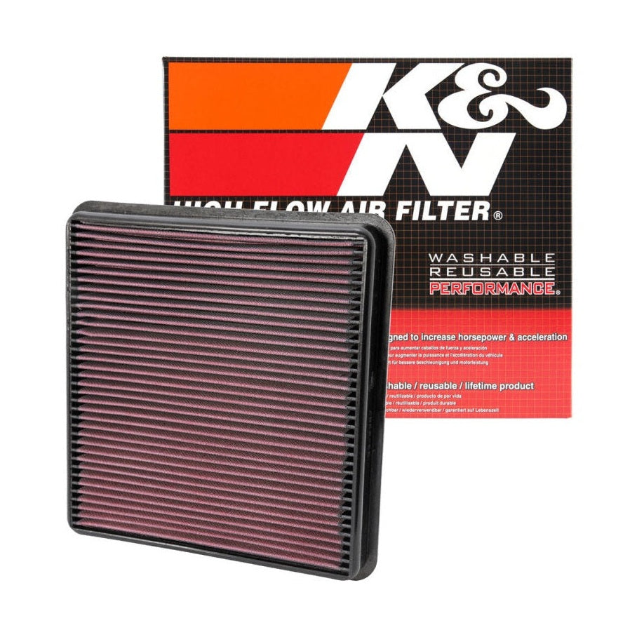 K&N Engineering Part 33-2387 High-Flow Reusable Air Filter for Toyota Land Cruiser and Tundra