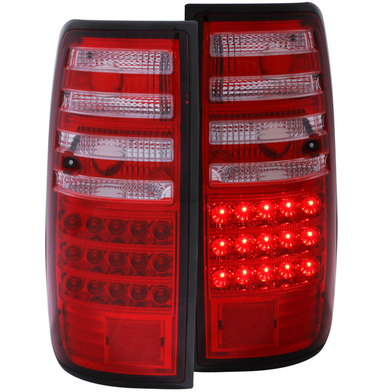 ANZO 1991-1997 Toyota Land Cruiser Fj LED Taillights - Red and Clear Lens Pair