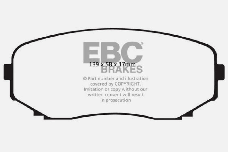 EBC Ultimax OEM Replacement Brake Pads for Ford Edge (2007-2010) - Front Set