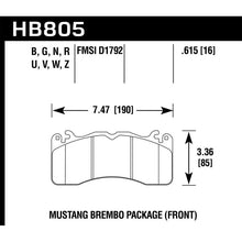 Load image into Gallery viewer, Hawk Performance - ER-1 Front Brake Pads for 2020 Ford Mustang 5.0L Bullitt - HB805D.615