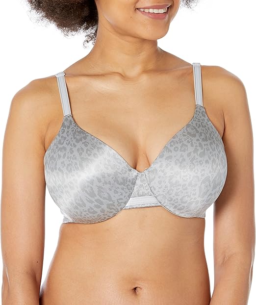 Bali Women's One U Underwire, Smoothing Full-Coverage Bra (Retired Colors), Leopard Print Grey, 36D