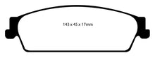 Load image into Gallery viewer, EBC Greenstuff 09-14 Cadillac Escalade 6.0 Hybrid Rear Brake Pads Part No. EBCDP61780