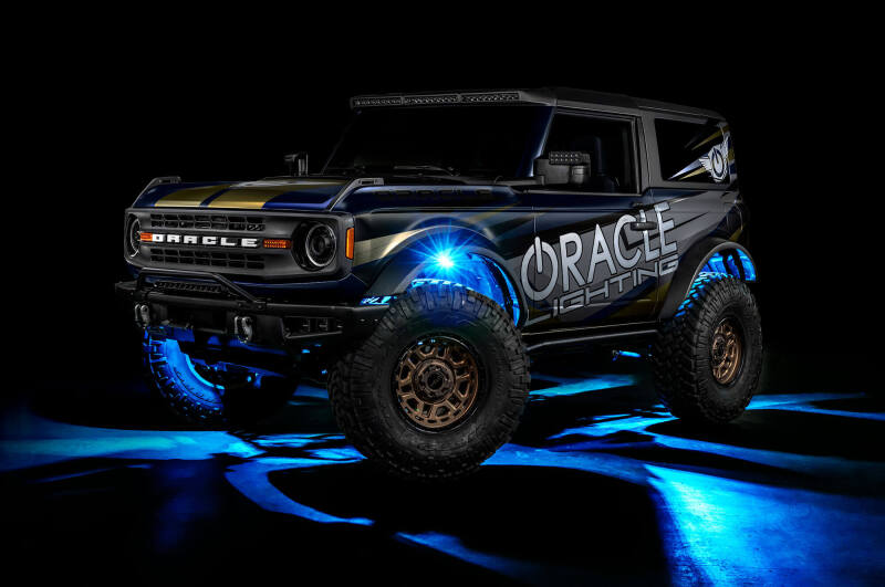 ORACLE Lighting RGB+W Underbody Wheel Well Rock Light Kit - 8 PCS with Bluetooth & Wireless Remote