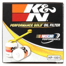 Load image into Gallery viewer, K&amp;N Engineering HP-1001 Premium Oil Filter for Cadillac, Saab, Buick, GMC, and Pontiac Vehicles