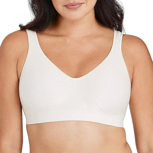 Bali Women's Comfort Revolution Wirefree With Smart Sizes Bra, Lt Beige Retro, Large US