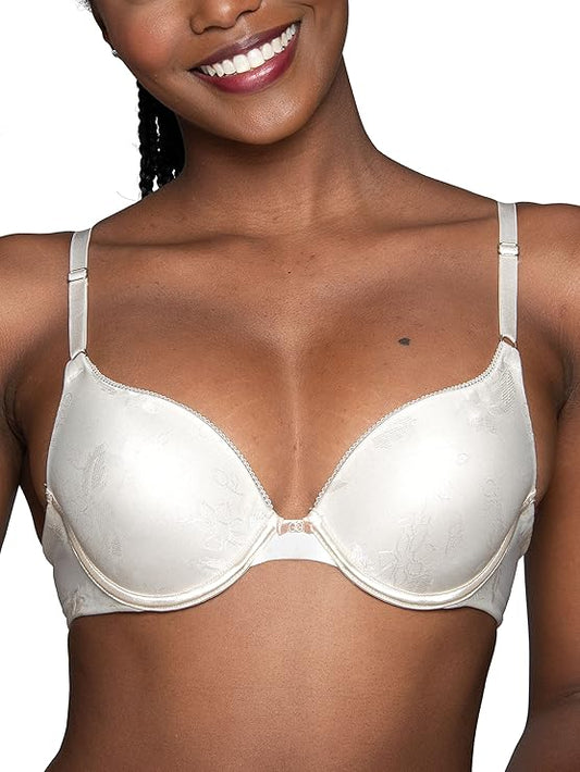 Vanity Fair Women's Full Figure Wireless Bra, Extended Side & Back Smoothing, Lightly Lined Cups up to DDD, Quartz, 44D