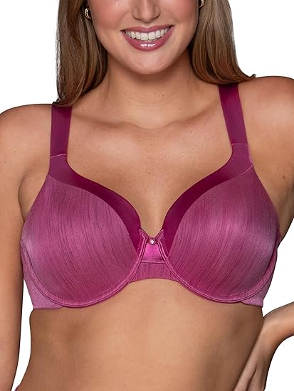 Vanity Fair Women's Illumination Full Figure Zoned-in Support Bra, Lightly Lined Cups up to DD, Underwire-Wild Berry