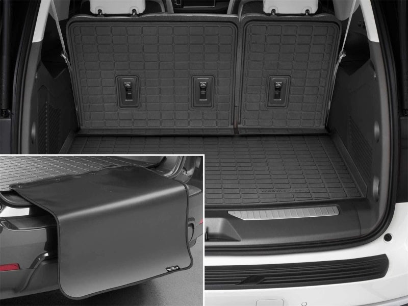 WeatherTech SeatBack Cargo Liner HP with Bumper Protector, Black – Part 401466IMSK for 2021–2023 GMC Yukon XL and Yukon Denali XL