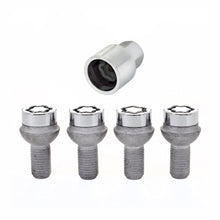 Load image into Gallery viewer, McGard Wheel Lock Bolt Set - Radius Seat, M12 x 1.5 Thread, Chrome Finish, 4 Locks and 1 Key for Volkswagen Vehicles