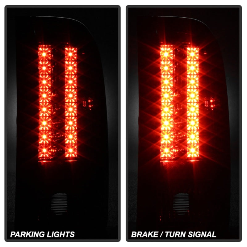 Spyder Chevy Silverado 07-13 LED Tail Lights in Red Smoke - Enhance Your Vehicle's Look