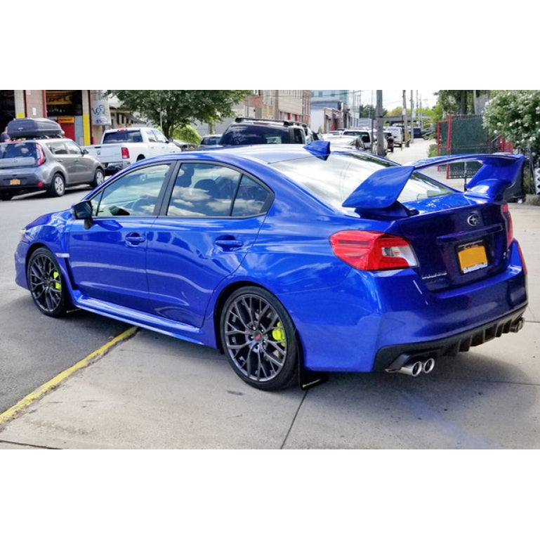 Rally Armor 15-21 Subaru WRX/STI Black UR Mud Flap w/Green Logo