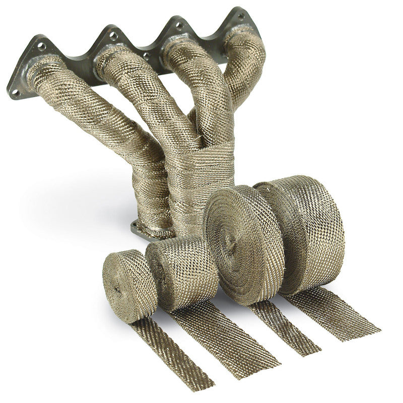 DEI Titanium Exhaust Wrap 1 inch x 50 ft with LR Technology – High-Performance Thermal Insulation for Automotive and Motorcycle Applications