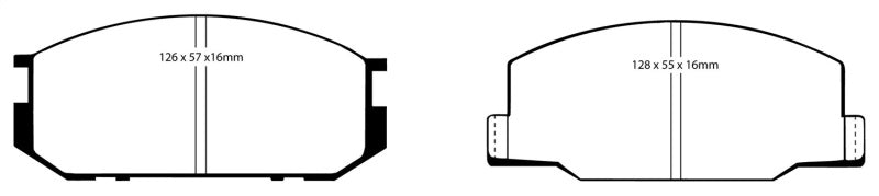 EBC Yellowstuff Front Brake Pads for Lotus Esprit and Toyota Celica * Part Number EBC DP4456R