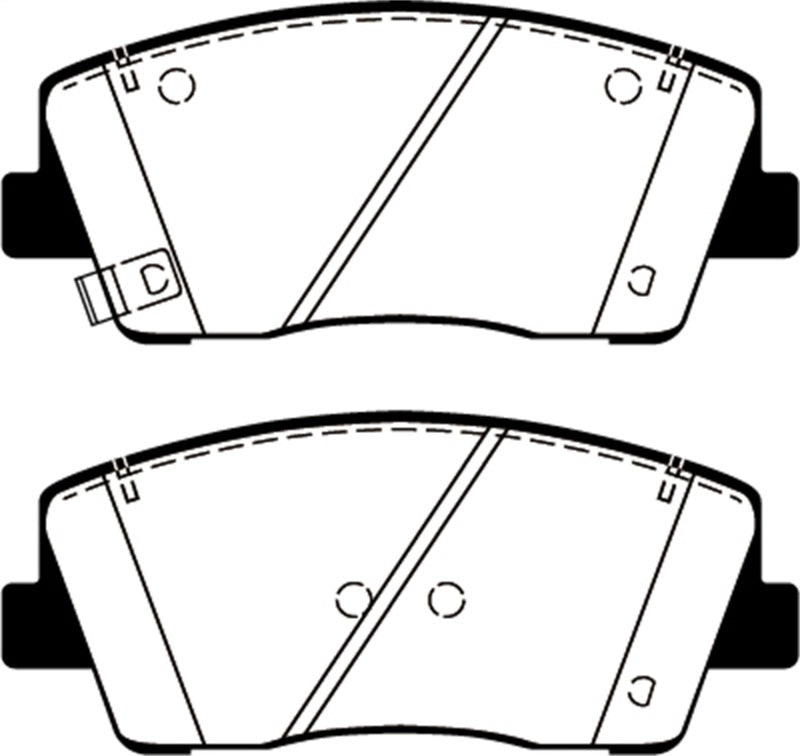 EBC Yellowstuff Front Brake Pads for 2018-2020 Kia Stinger and Genesis G70 - Part Number EB-CDP42358R