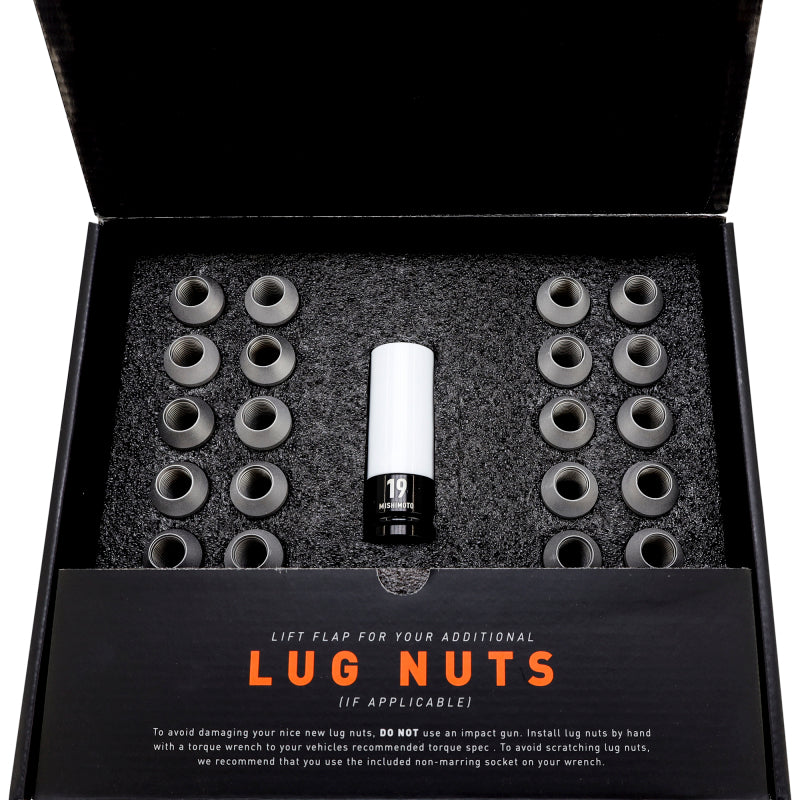 Mishimoto Steel Locking Lug Nuts M14x1.5 24-Piece Set, Silver – MMLG-M14-24LSL