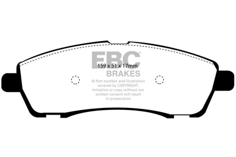 EBC Yellowstuff Brake Pads for Ford F-250 Super Duty 2002-2004 - High-Performance Street and Track Use