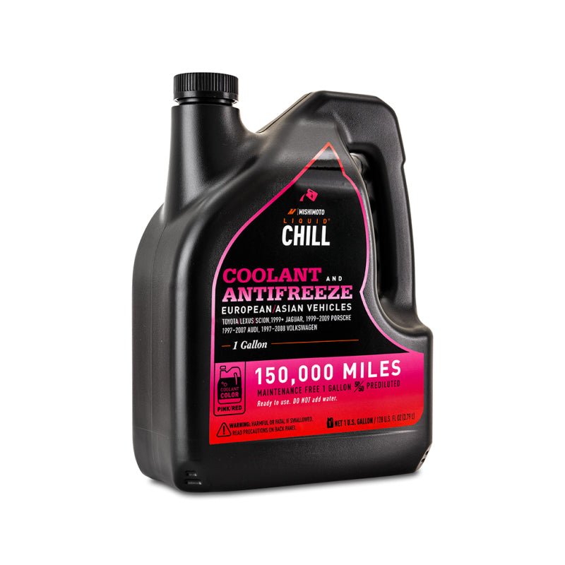 Mishimoto Liquid Chill OE Coolant for European and Asian Vehicles - 1 Gallon Pink/Red Part Number misMMRA-LC-EG-PK