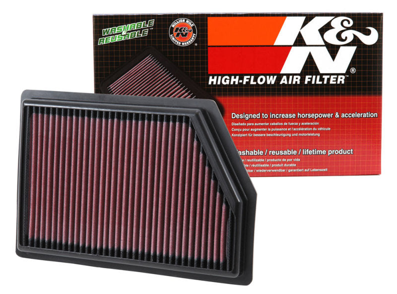 K&N Replacement Panel Air Filter for 2014-2015 Jeep Cherokee & Grand Cherokee 2.4L/3.2L by K&N Engineering Part #knn33-5009