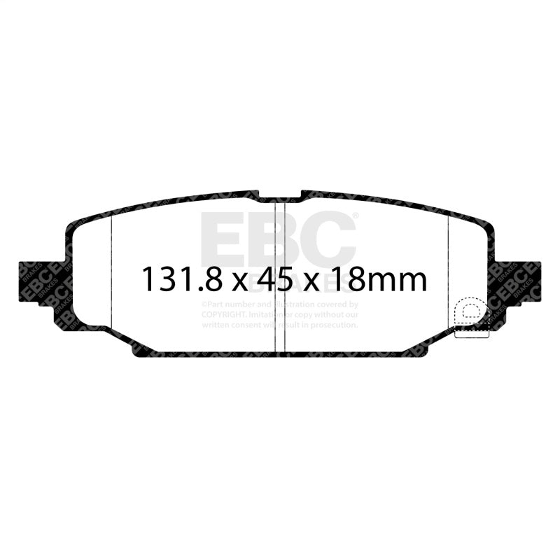 EBC DP63101 Greenstuff 6000 Series Rear Brake Pads for 2018+ Jeep Wrangler JL