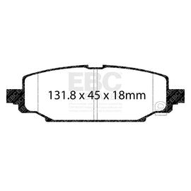 EBC DP63101 Greenstuff 6000 Series Rear Brake Pads for 2018+ Jeep Wrangler JL