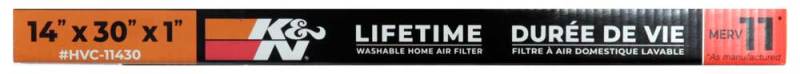 K&N Engineering HVAC Filter 14 x 30 x 1 - Washable and Reusable Pleated Synthetic Filter