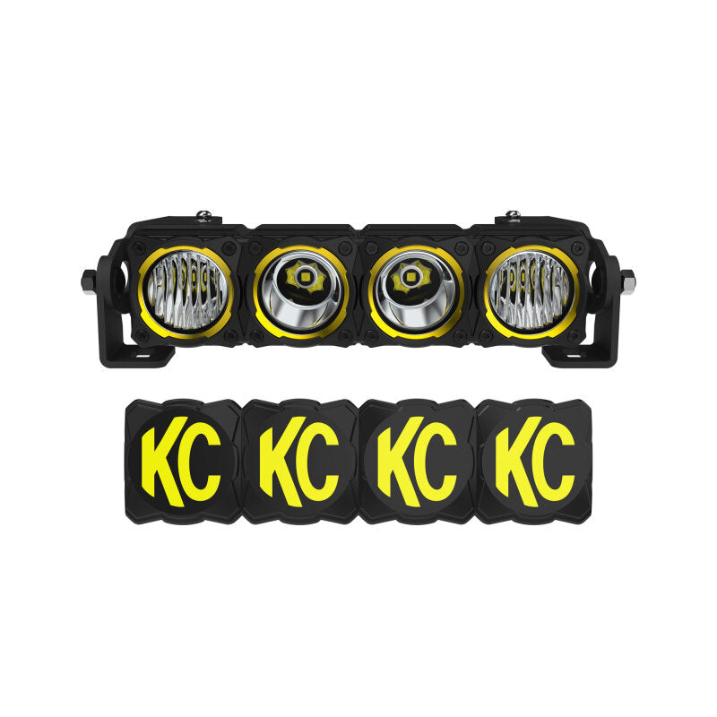 KC HiLiTES FLEX ERA 10-Inch LED Light Bar - Master Kit with Combo and Spot Lenses
