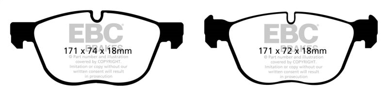 EBC Redstuff Ceramic Low Dust Front Brake Pads for 2007-2013 BMW X5