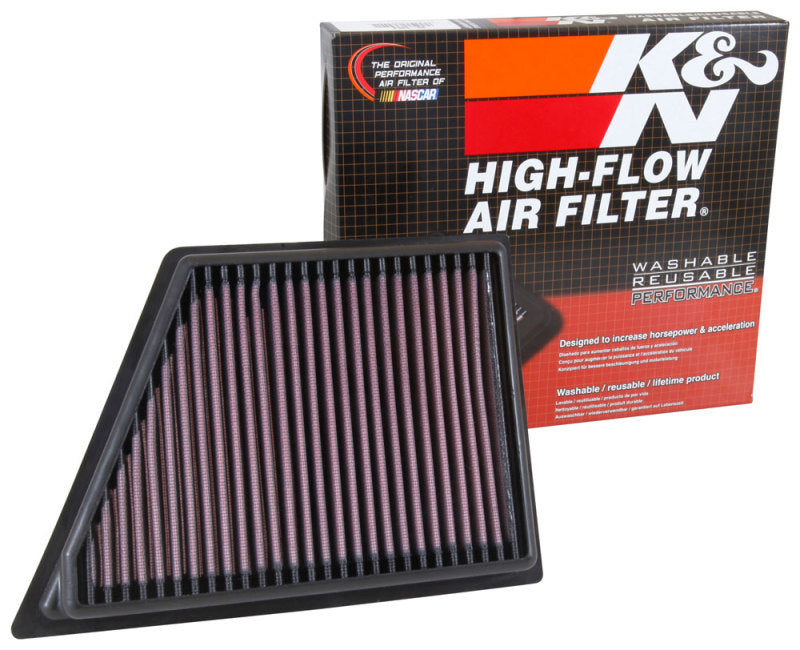 K&N Engineering High-Flow Drop-In Air Filter for 2016-2019 Cadillac CT6 V6 3.0L F/I (Right) Part #KNn33-5054